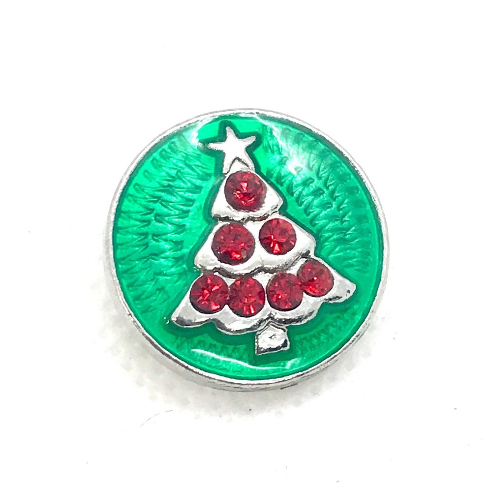 Christmas tree snap button 20mm gingersnaps ASN20